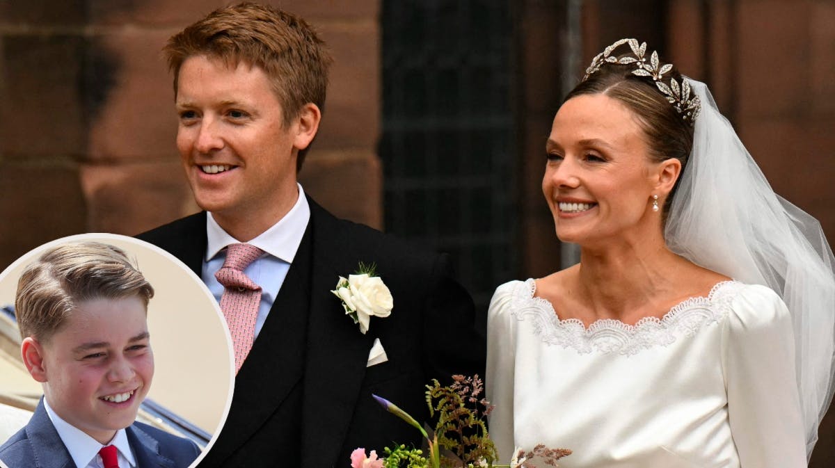 Prins George samt hertugen og hertuginden af Westminster