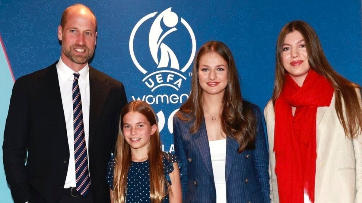Prins William, prinsesse Charlotte, prinsesse Leonor og prinsesse Sofía