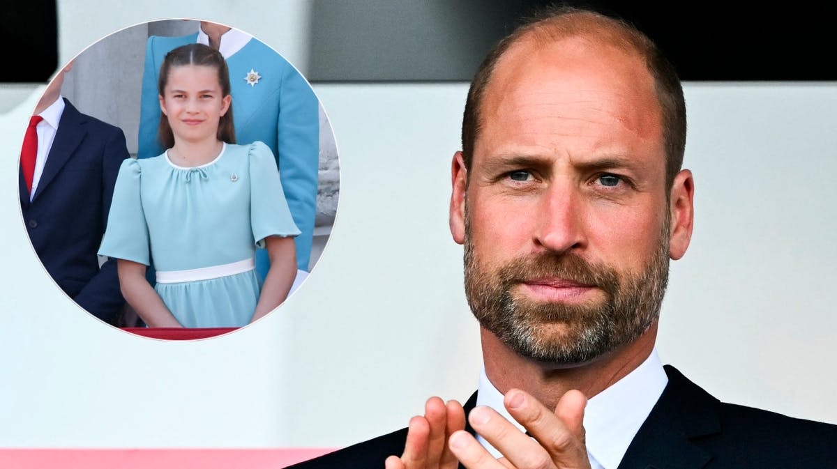 Prins William og prinsesse Charlotte. 