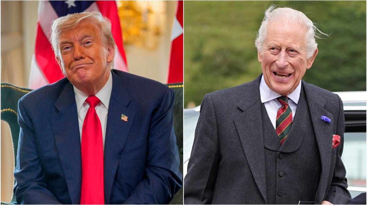 Donald Trump og kong Charles.