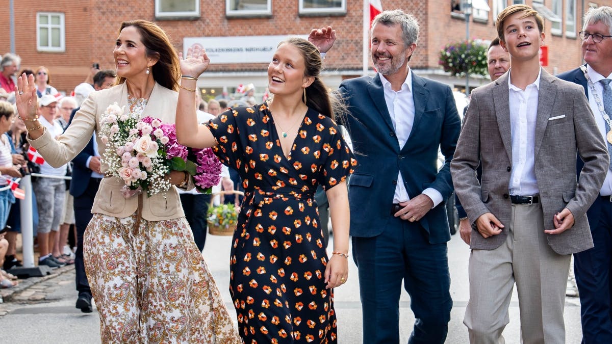 Dronning Mary, prinsesse Isabella, kong Frederik og prins Vincent