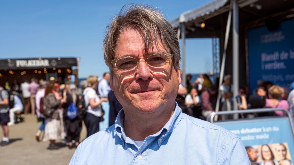 Peter Lund Madsen fotograferet på folkemødet i sommer.&nbsp;