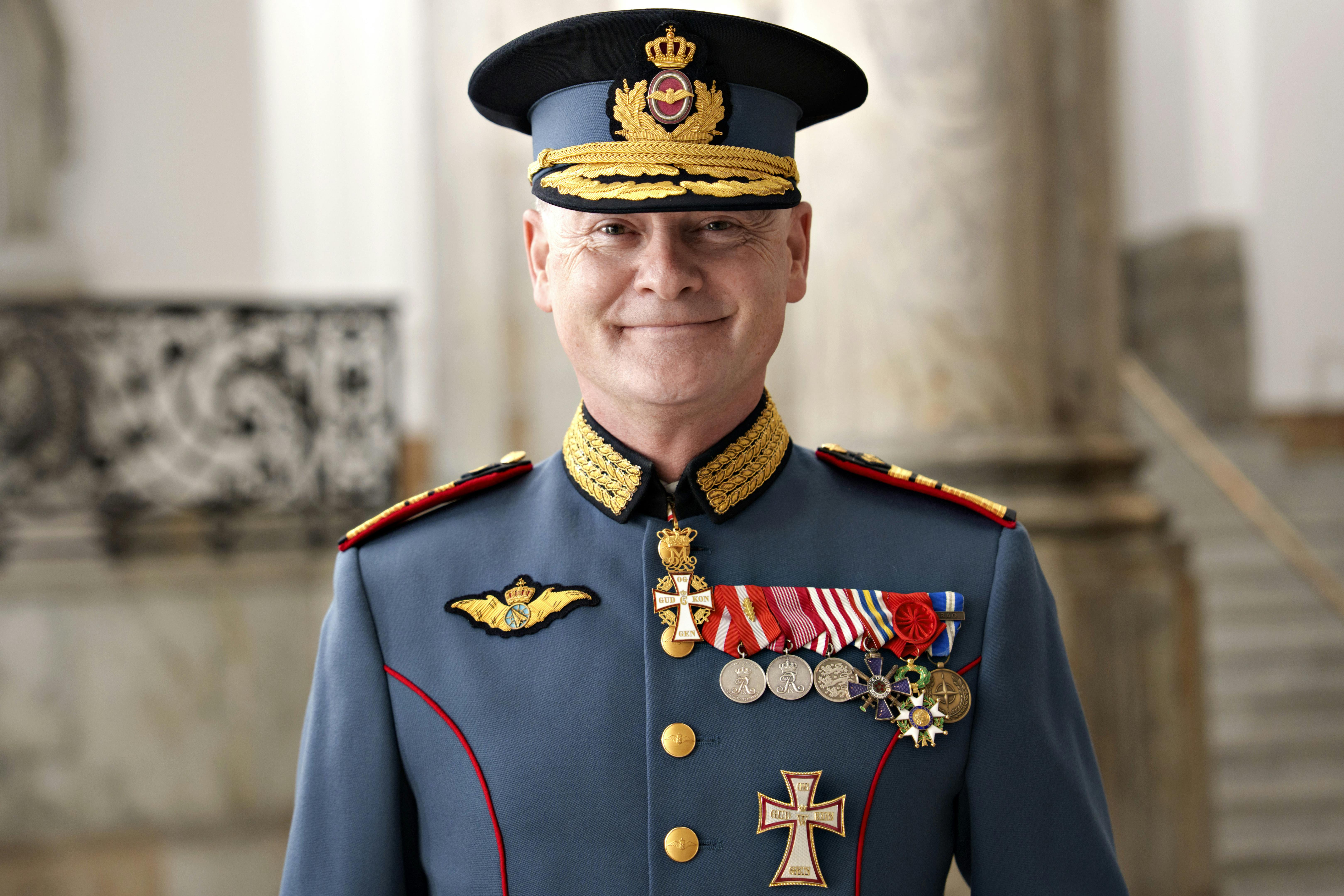 Chef for Nato Defense College Max Arthur Lund Thorsø Nielsen, Kokkedal , takkede for Kommandørkorset ved den offentlige audiens på Christiansborg Slot i København, mandag den 11. august 2025. (Foto: Keld Navntoft Ritzau/Scanpix)