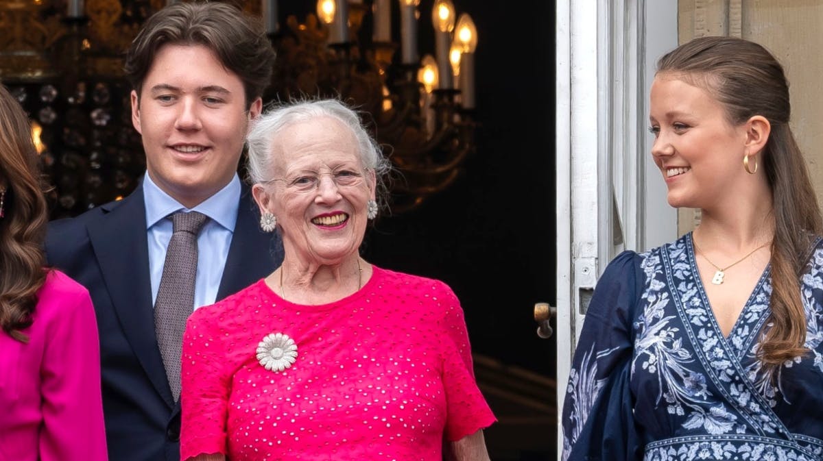 Dronning Margrethe, kronprins Christian og prinsesse Isabella