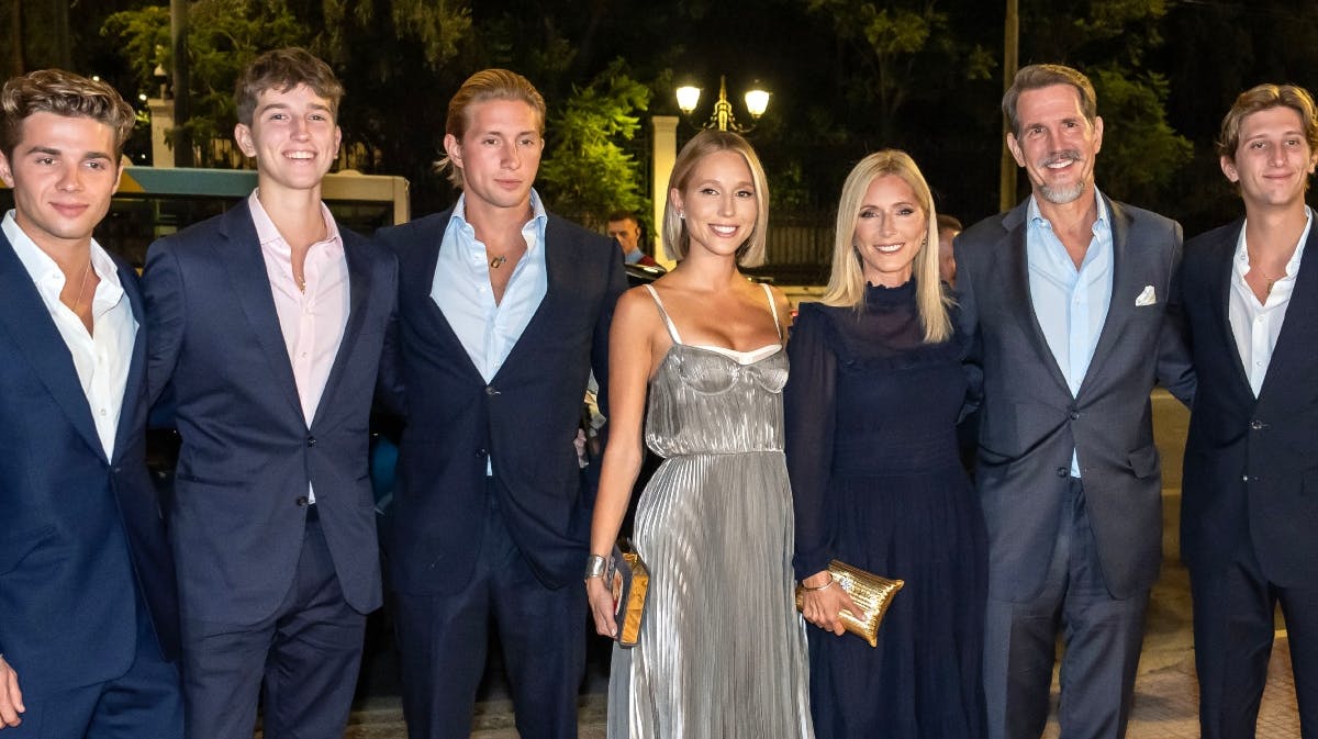 Achileas-Andreas, Aristides-Stavros, Konstantin-Alexios, Maria-Olympia, Marie-Chantal, Pavlos og Odysseas-Kimon. 