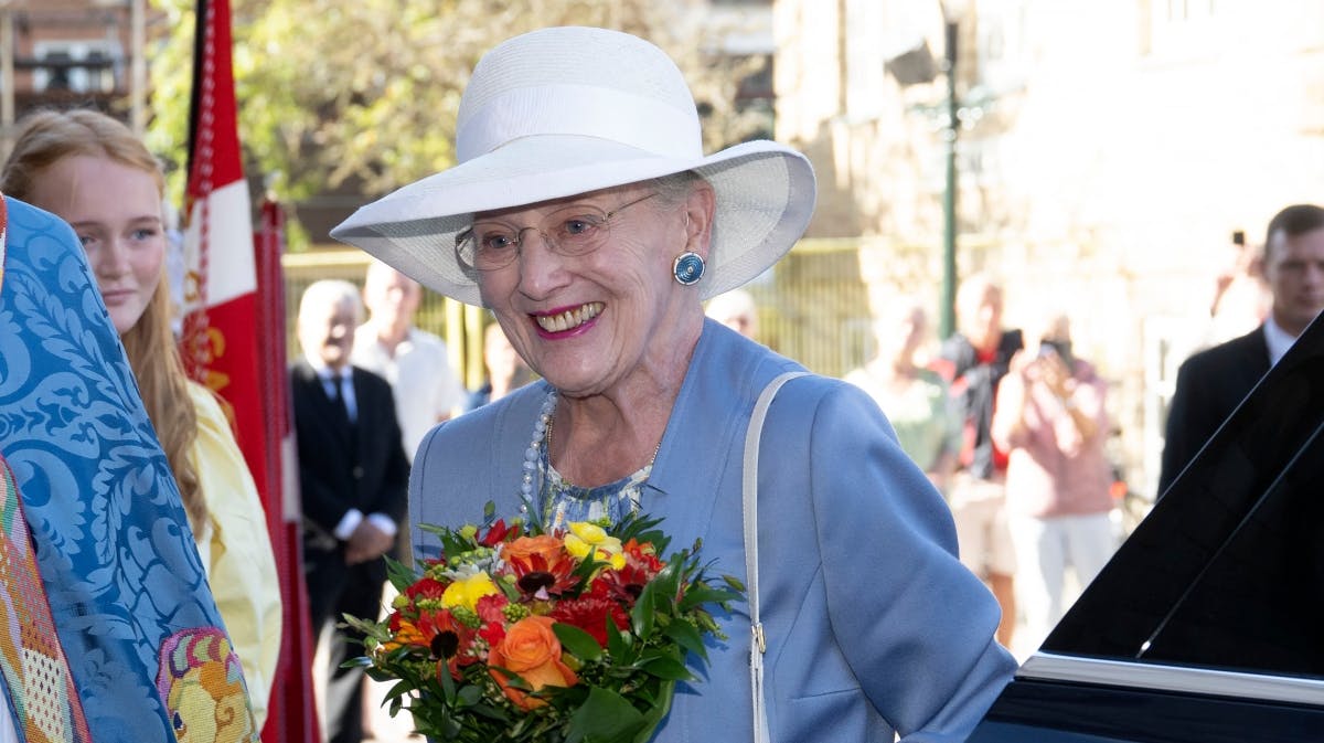 Dronning Margrethe til festgudstjeneste i Viborg Domkirke. 