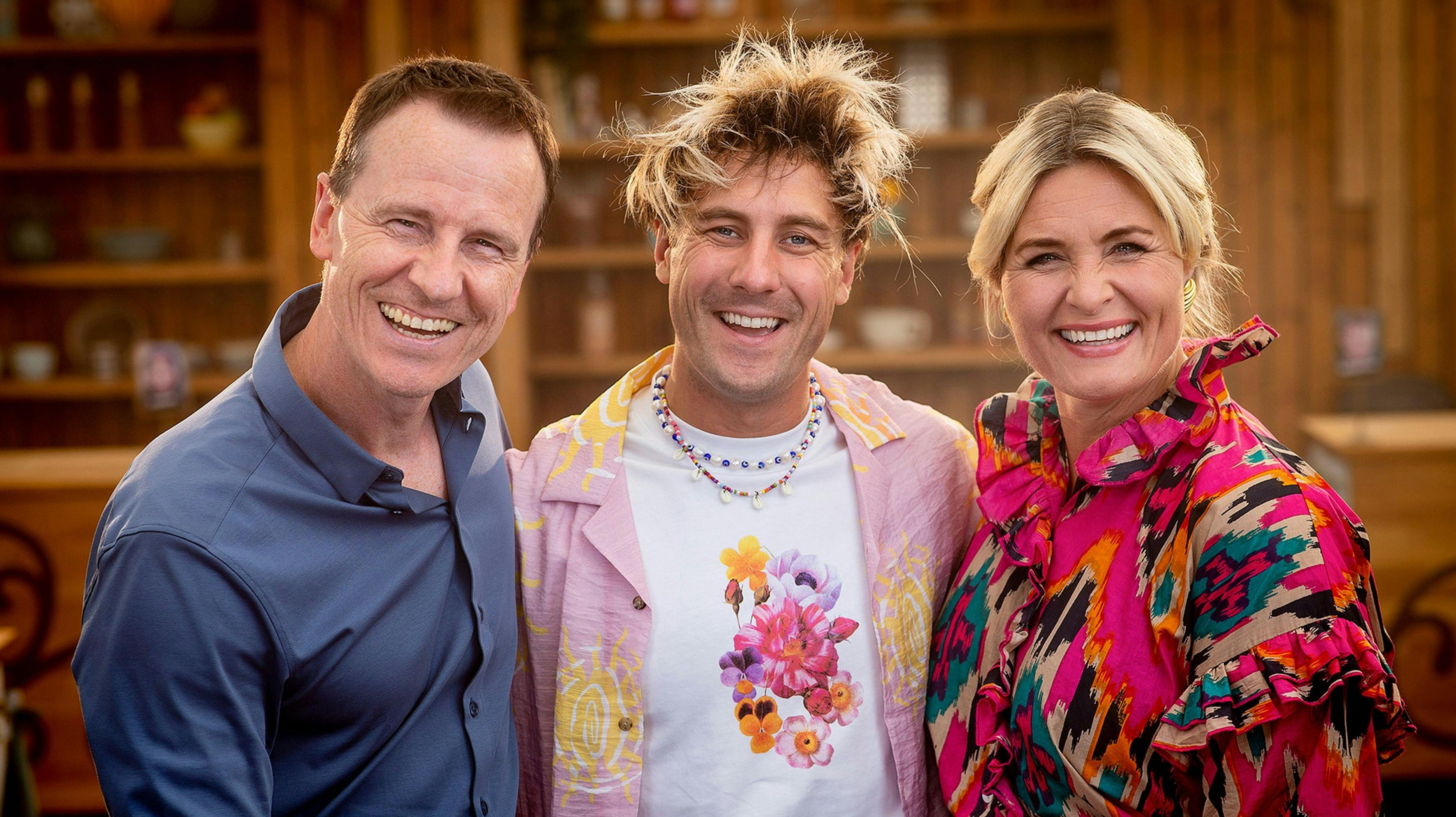 Markus Grigo, Jonas Madsen og Katrine Foged Thomsen i "Den store juniorbagedyst" 2025.