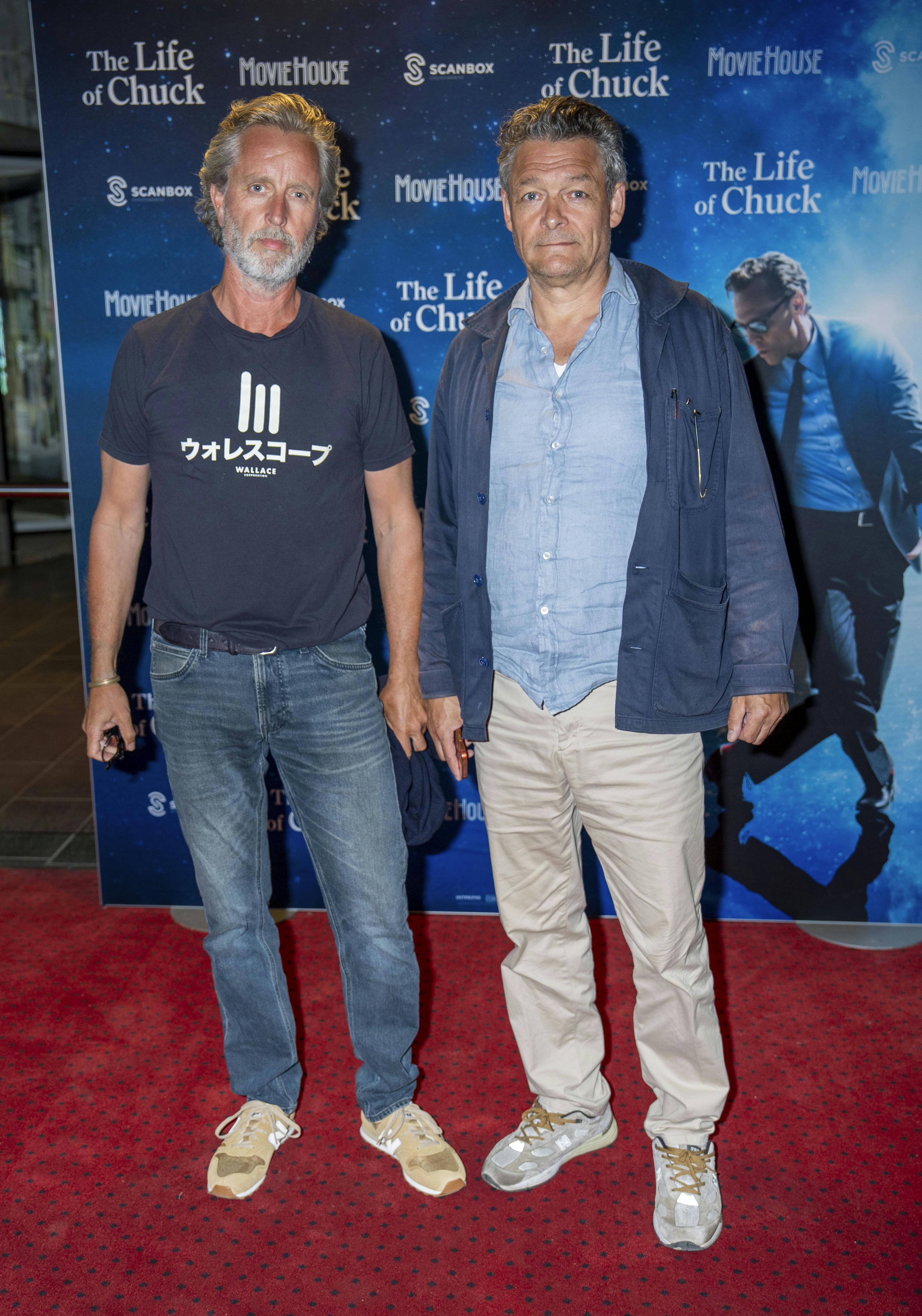 Peter Reichhardt på den røde løber til gallapremiere på "The Life of Chuck".