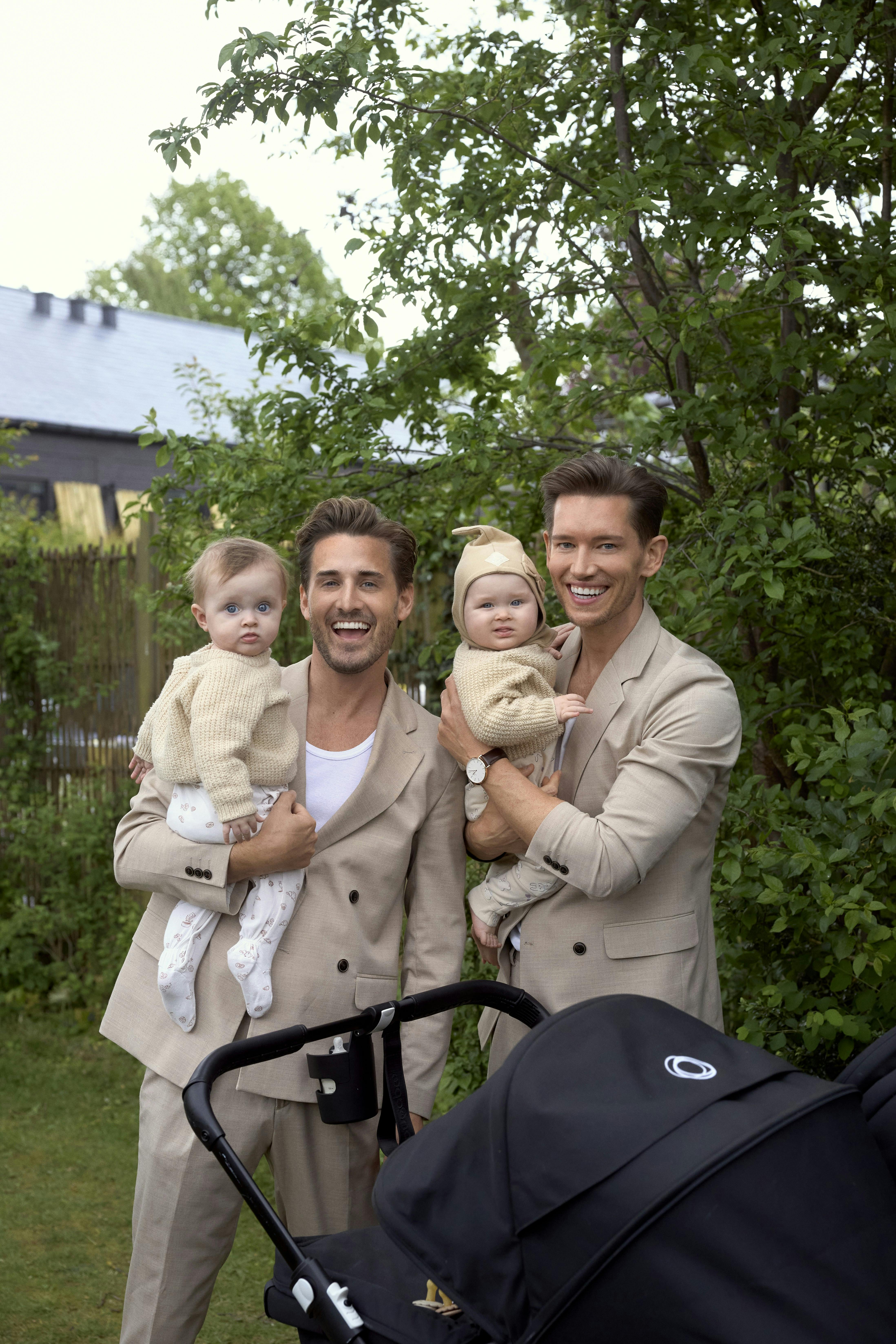 Frederik Haun med Emma og Morten Kjeldgaard med Nora.