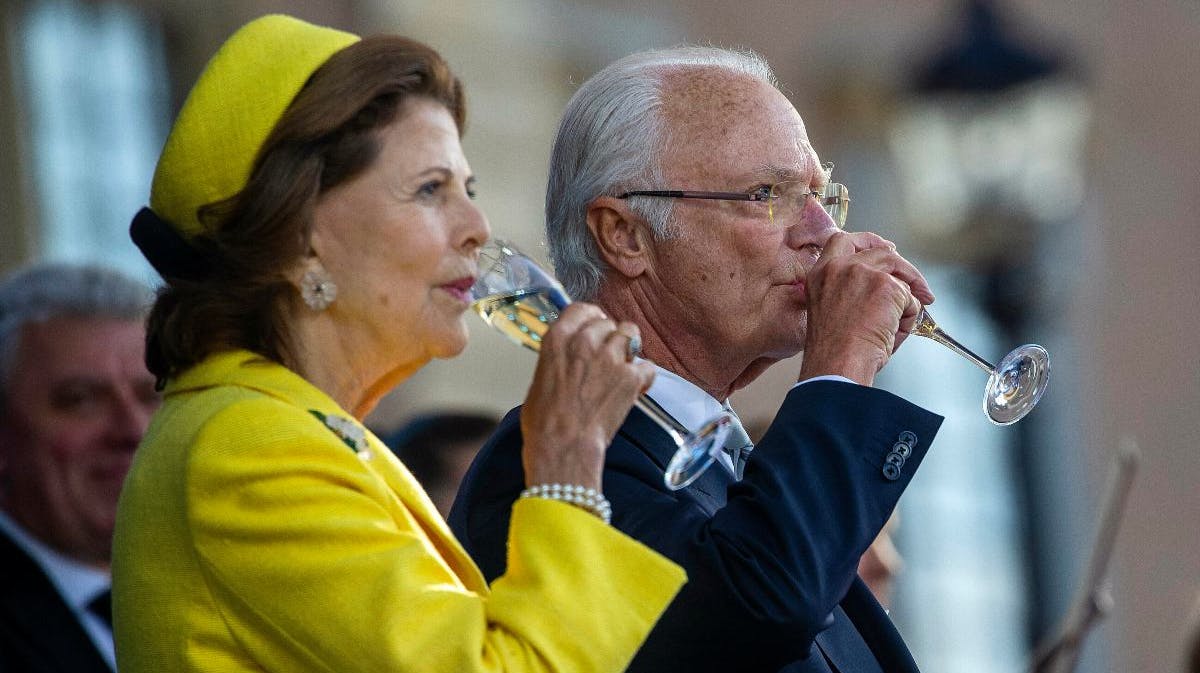 Dronning Silvia og kong Carl Gustaf i 2023.