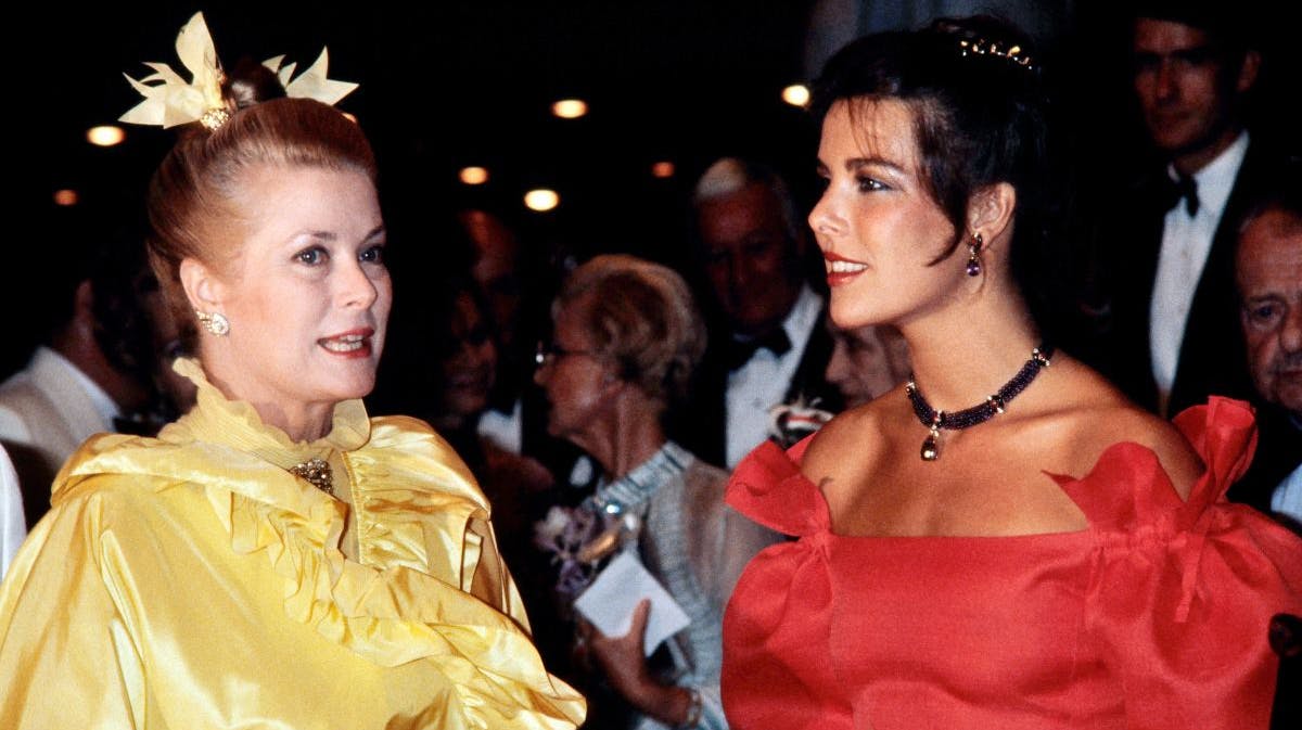 Fyrstinde Grace og prinsesse Caroline i 1981.