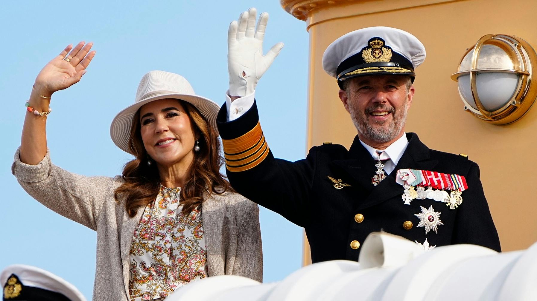 Dronning Mary og kong Frederik.