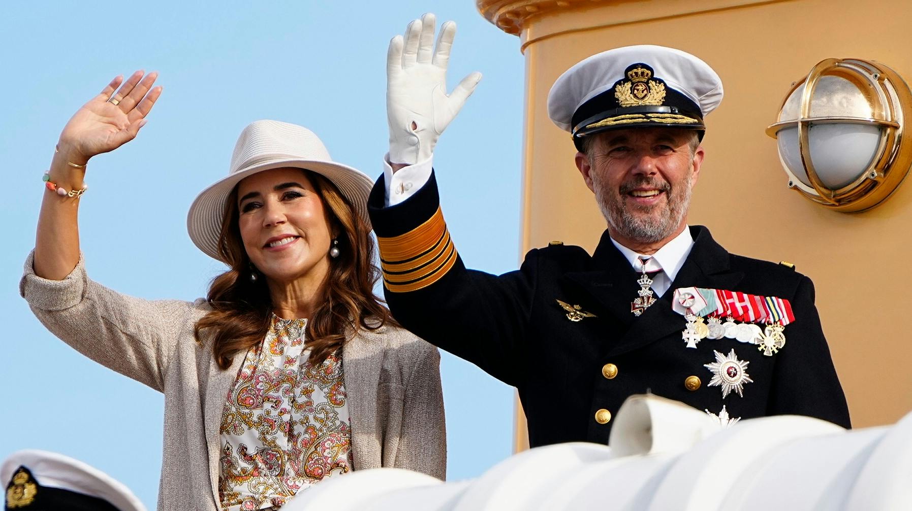 Dronning Mary og kong Frederik.