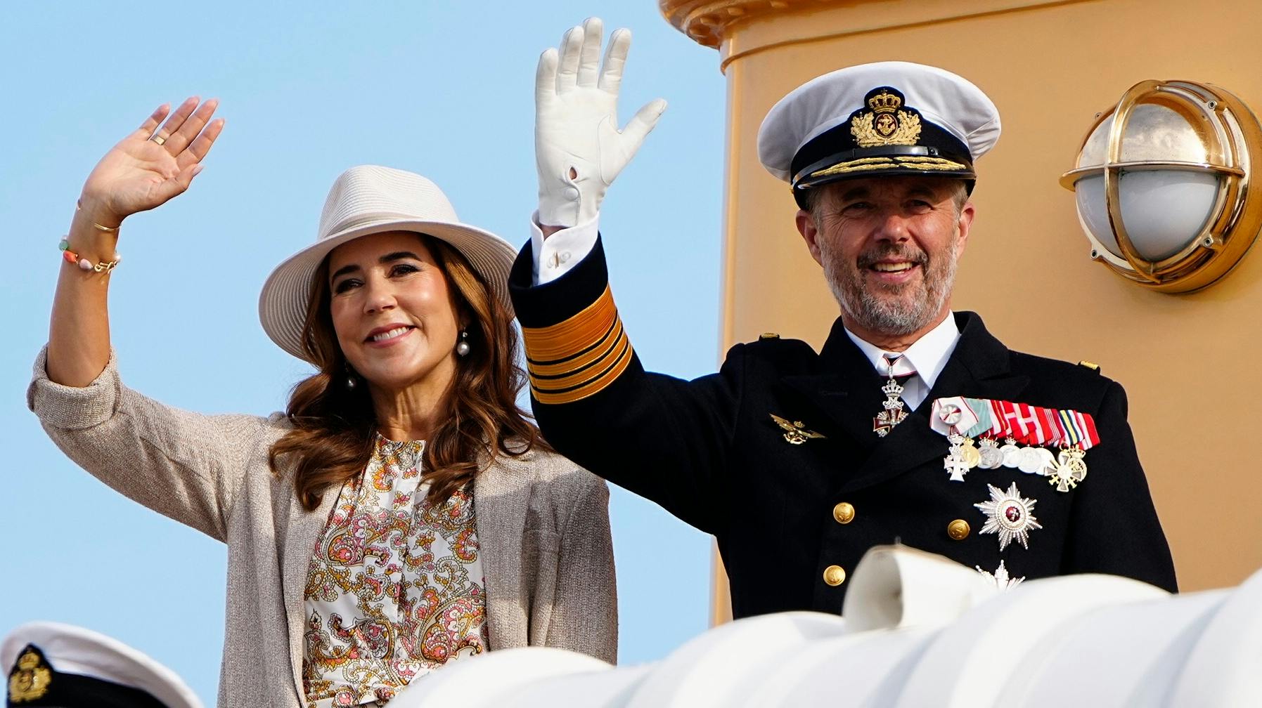 Dronning Mary og kong Frederik.