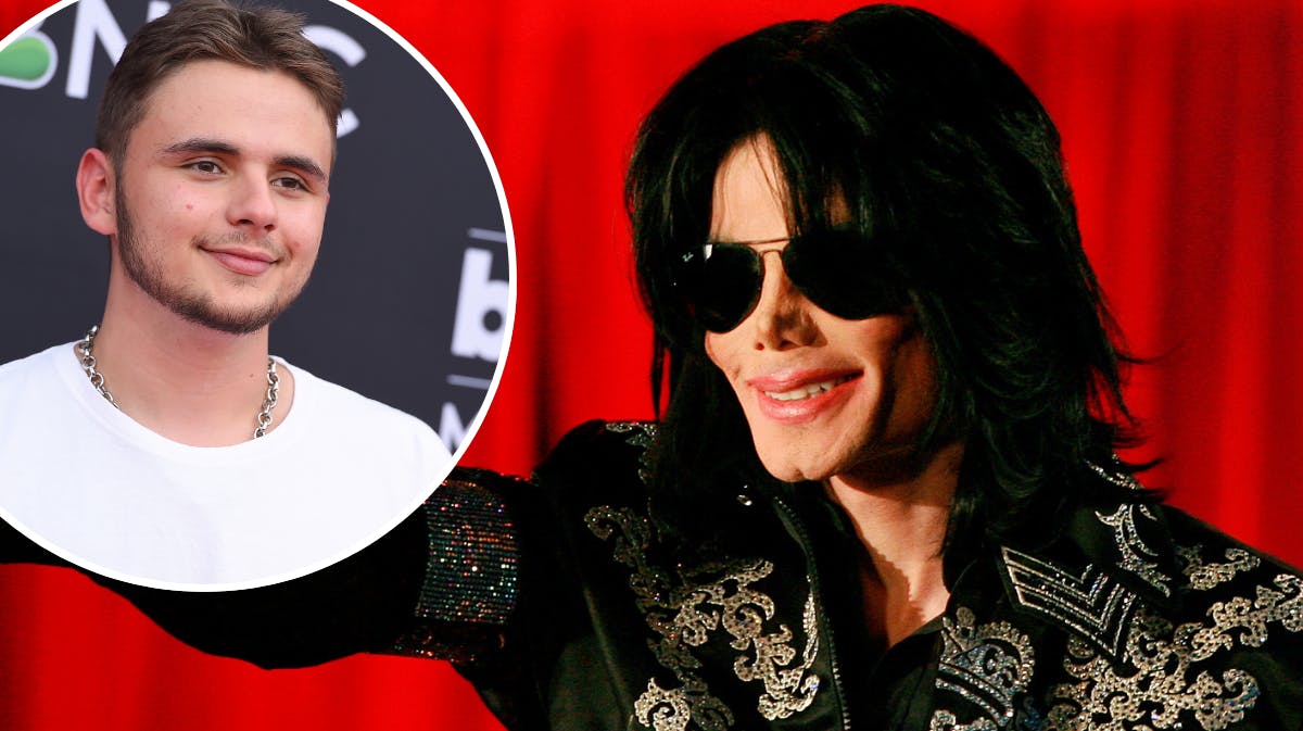 Michael Jackson. Indsat foto af Prince Jackson. 