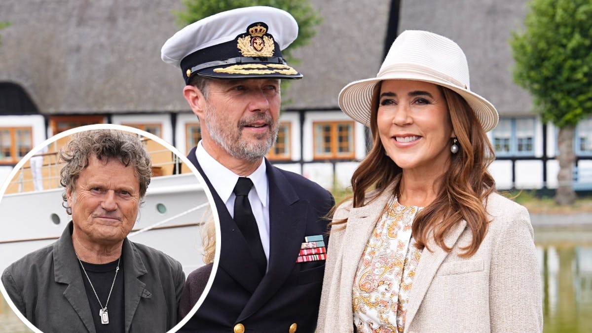Kong Frederik og dronning Mary og (indsat) Poul Krebs.