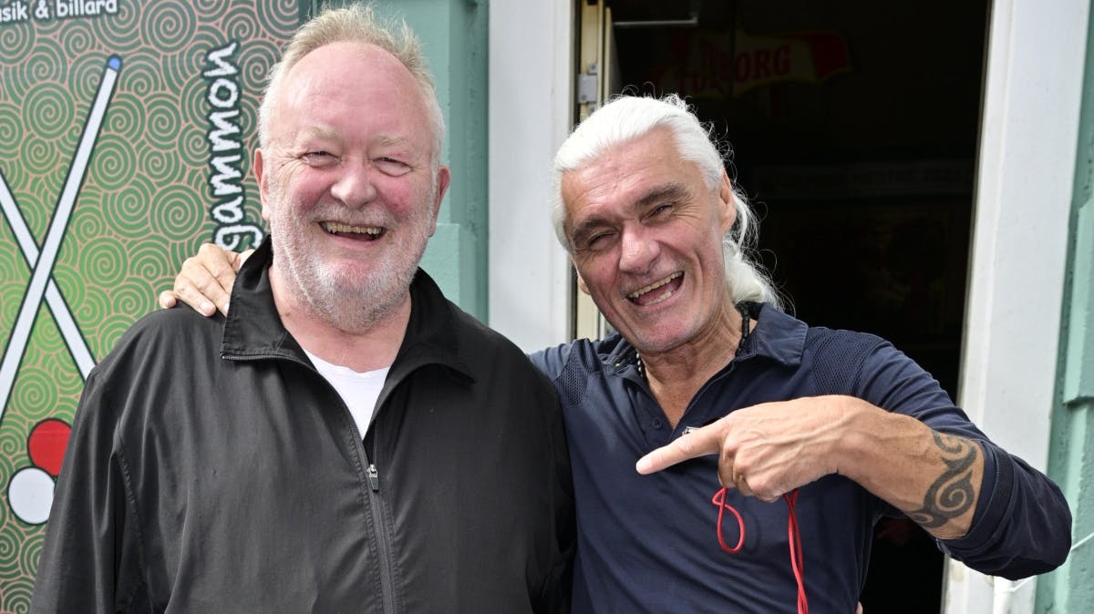 Bjarne Henriksen og JR fra "Hotel Romantik"