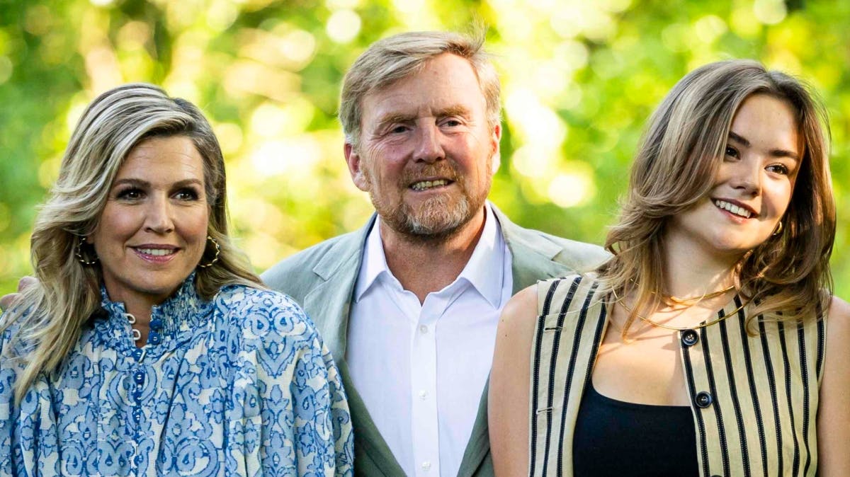 Dronning Maxima, kong Willem-Alexander og prinsesse Ariane. 