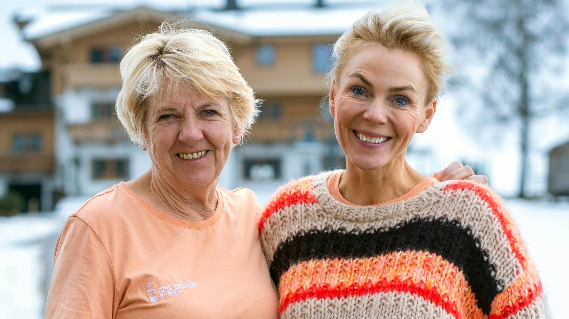 Lene Beier med sin mor, Jytte Ransborg.