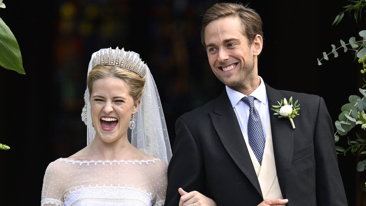 Et lykkeligt nygift par - prinsesse Marie Caroline af Liechtenstein og Leopoldo Maduro Vollmer.