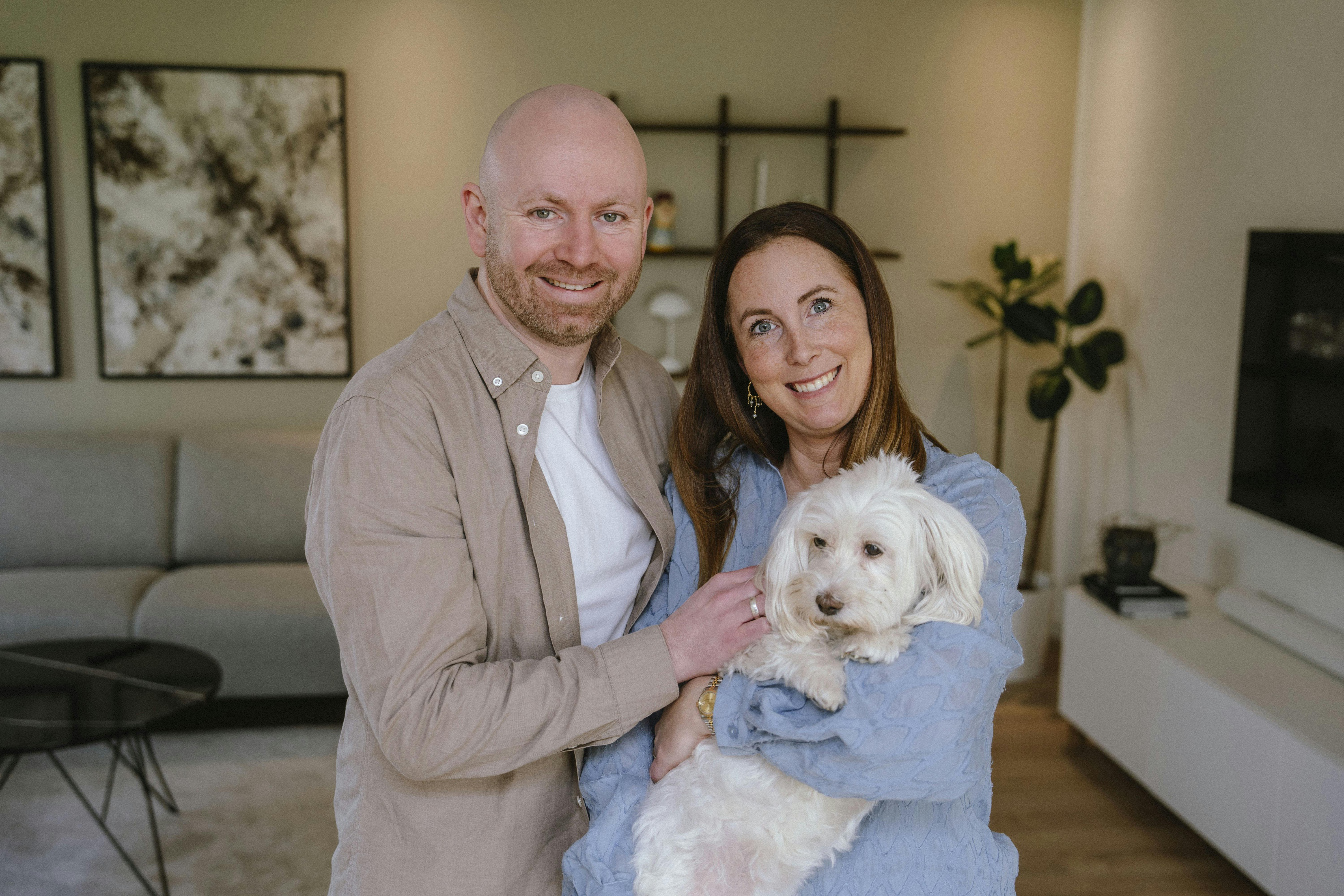 Jeanette og Michael med lille Malou.