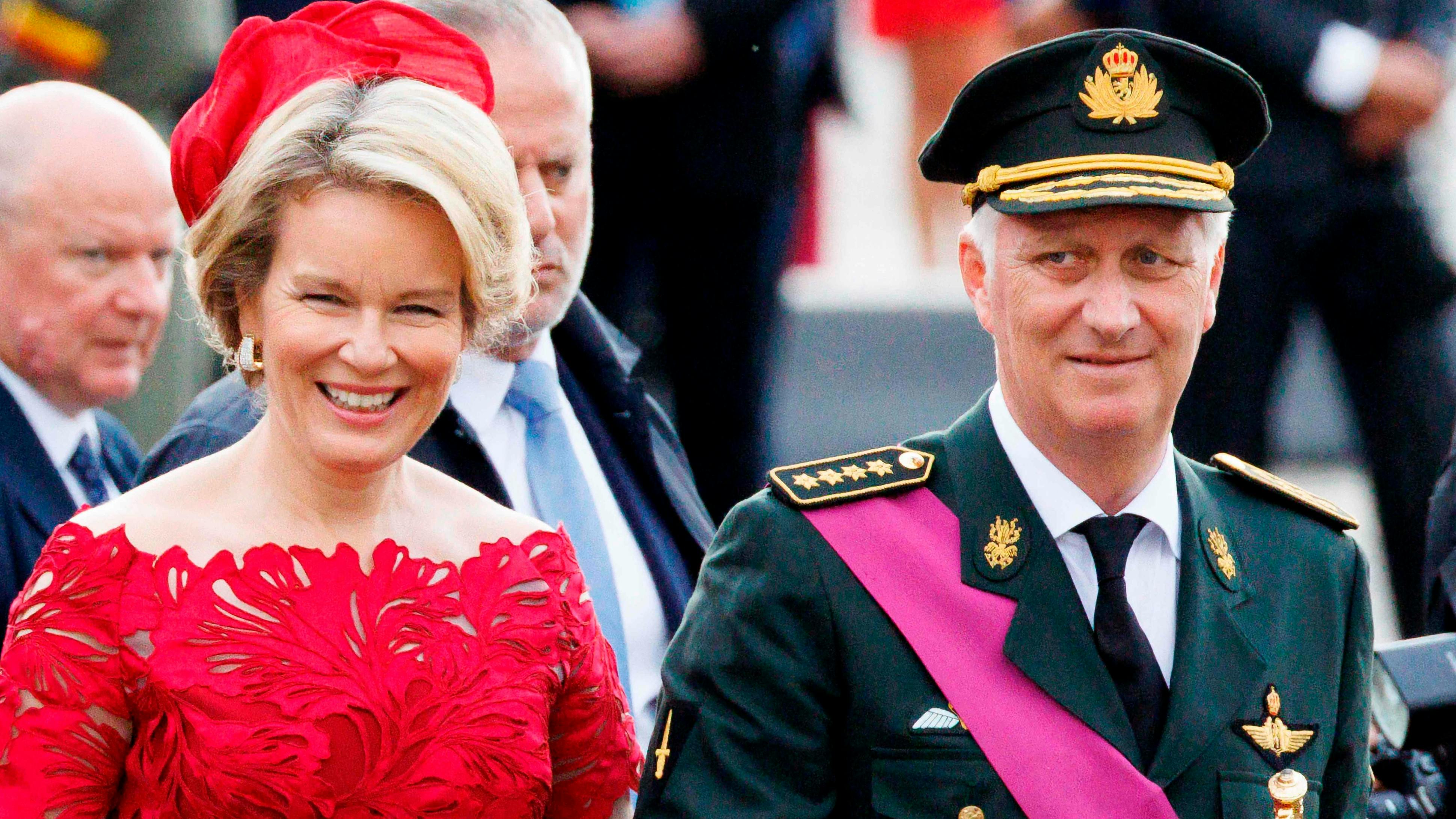 Dronning Mathilde og kong Philippe. 
