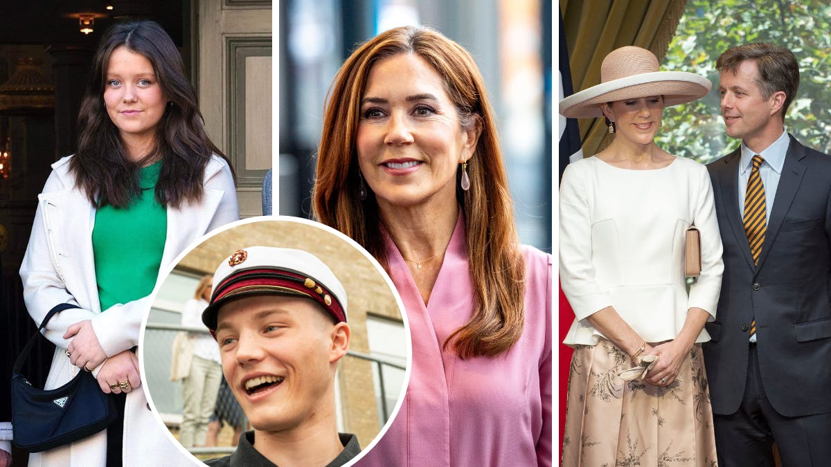 Prinsesse Isabella, grev Felix, dronning Mary og kong Frederik.&nbsp;