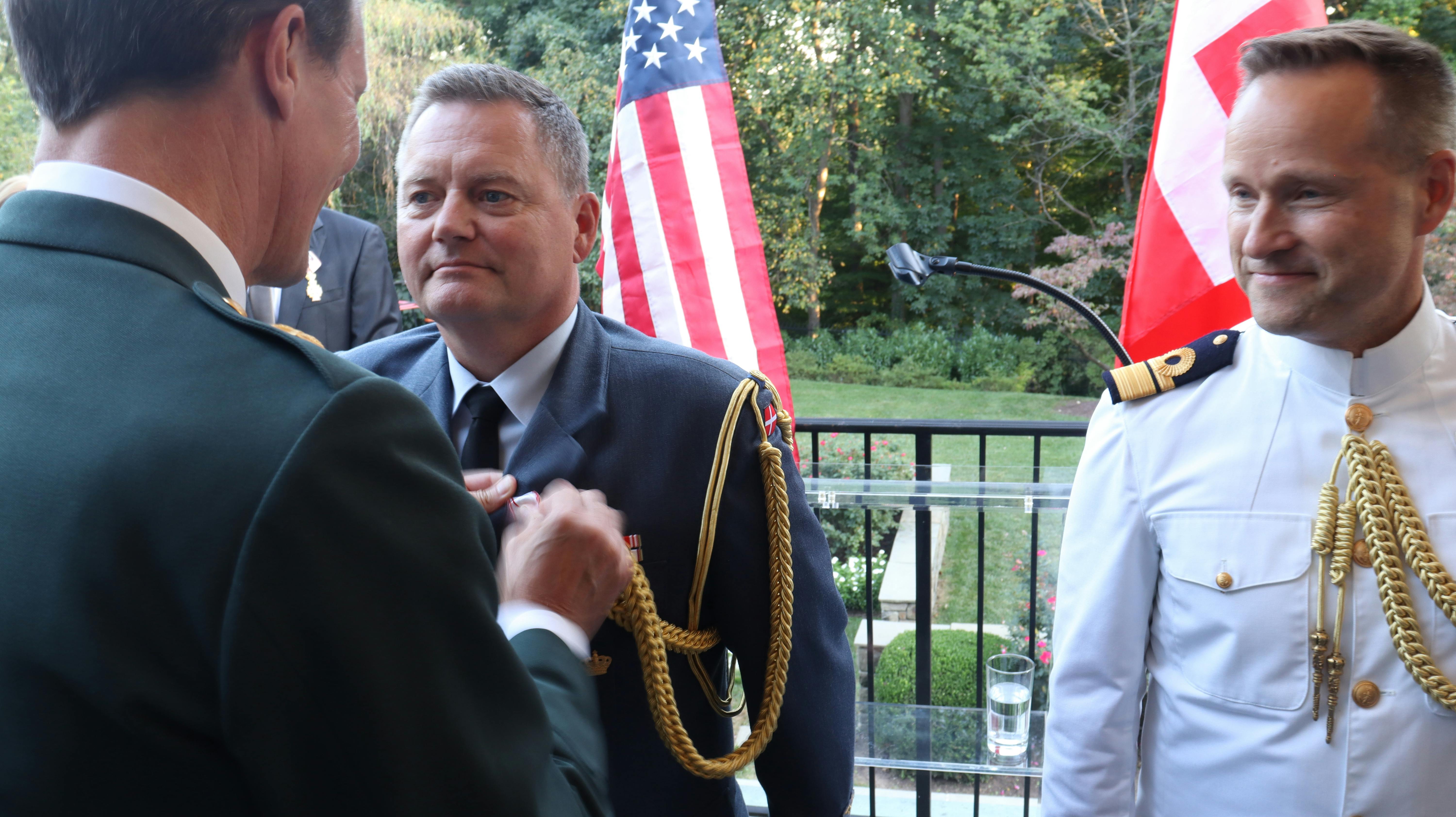 Prins Joachim og Prinsesse Marie deltager i en reception på den danske ambassade i Washington til ære for danske og internationale veteraner