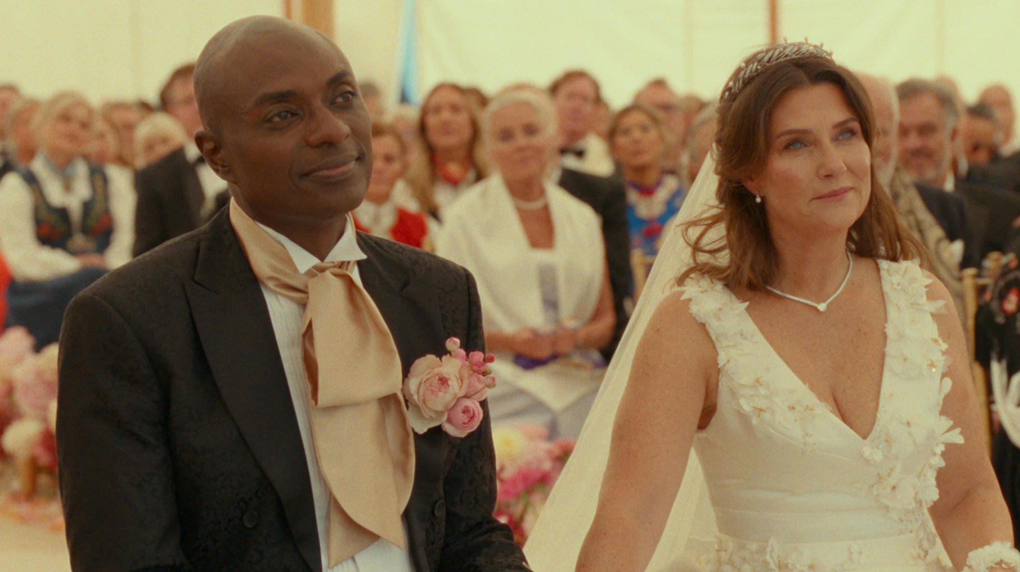 Durek Verrett og prinsesse Märtha Louise under deres bryllup. 