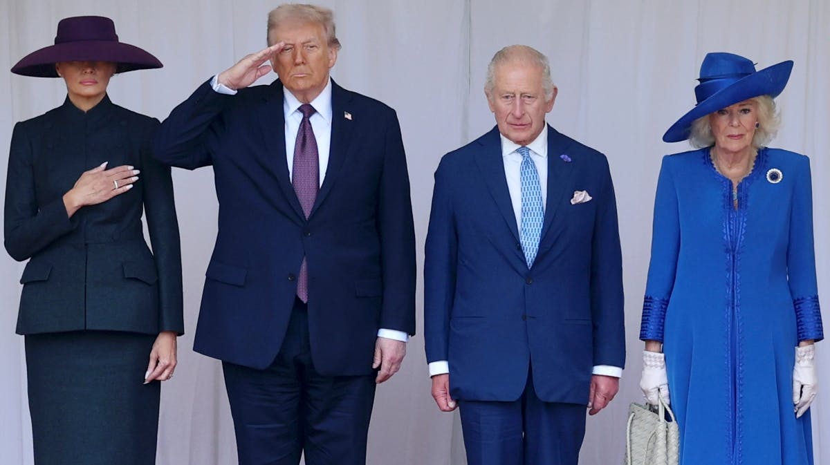 Melania Trump, Donald Trump, kong Charles og dronning Camilla