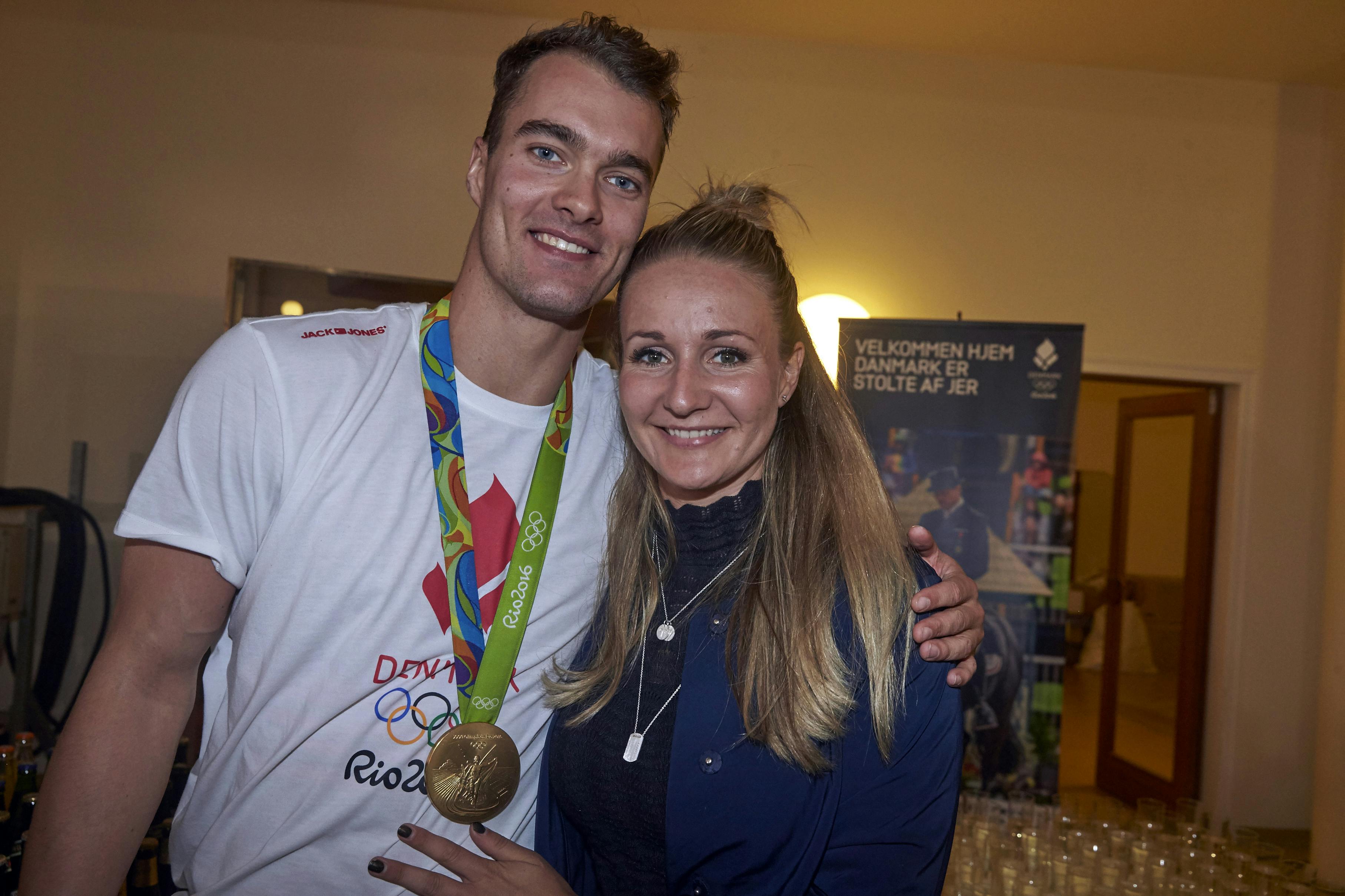 Casper U. Mortensen og Stine Bjerre Mortensen efter OL i Rio 2016.