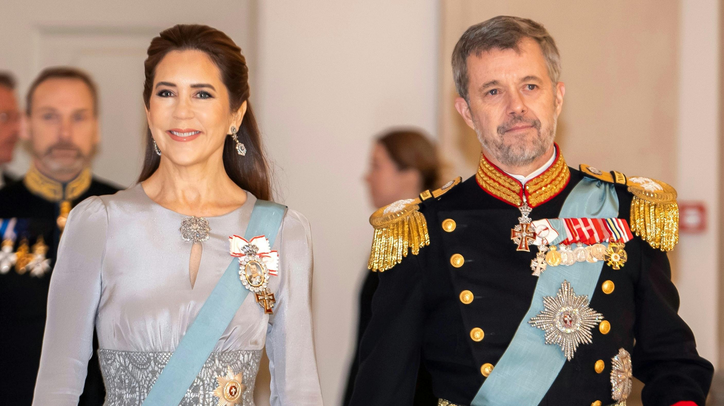 Dronning Mary og kong Frederik.