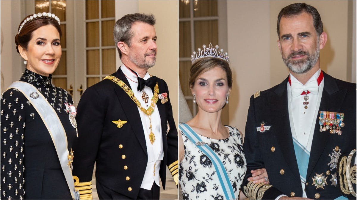 Det danske og det spanske kongepar. 