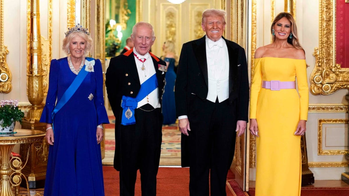 Dronning Camilla og kong Charles inviterede Donald Trump og Melania Trump til statsbanket på Windsor Castle.