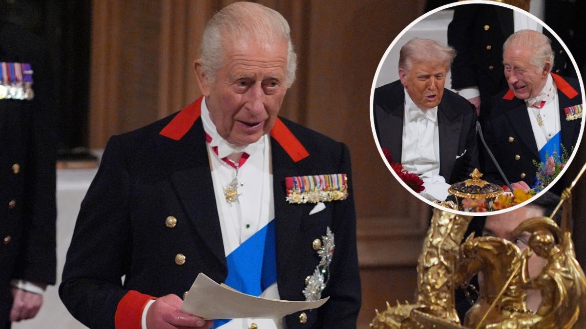 Kong Charles samt Donald Trump og kong Charles