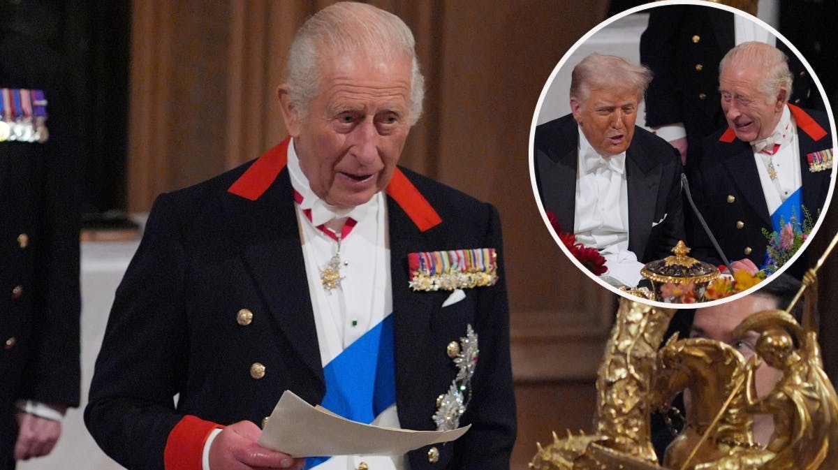 Kong Charles samt Donald Trump og kong Charles