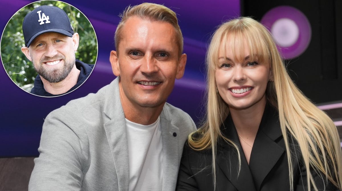 Peter Løvenkrands, Jenna Harson og Kasper Schmeichel