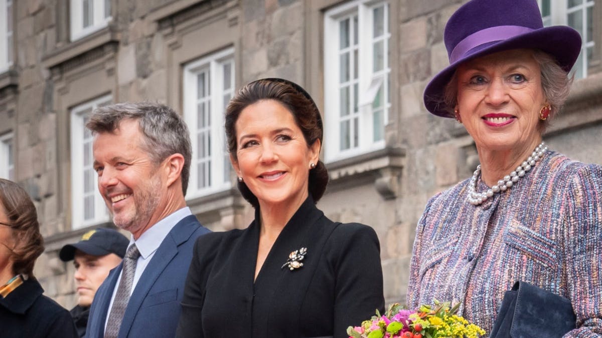 Kong Frederik, dronning Mary og prinsesse Benedikte&nbsp;