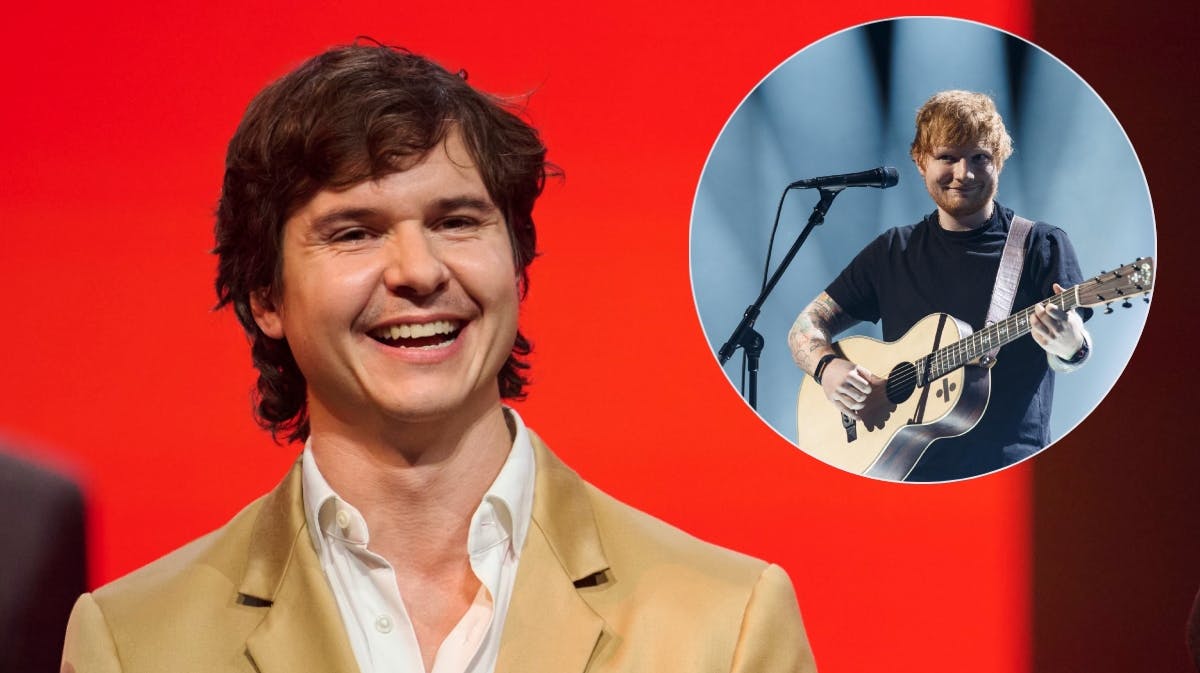 Lukas Forchammer og Ed Sheeran.