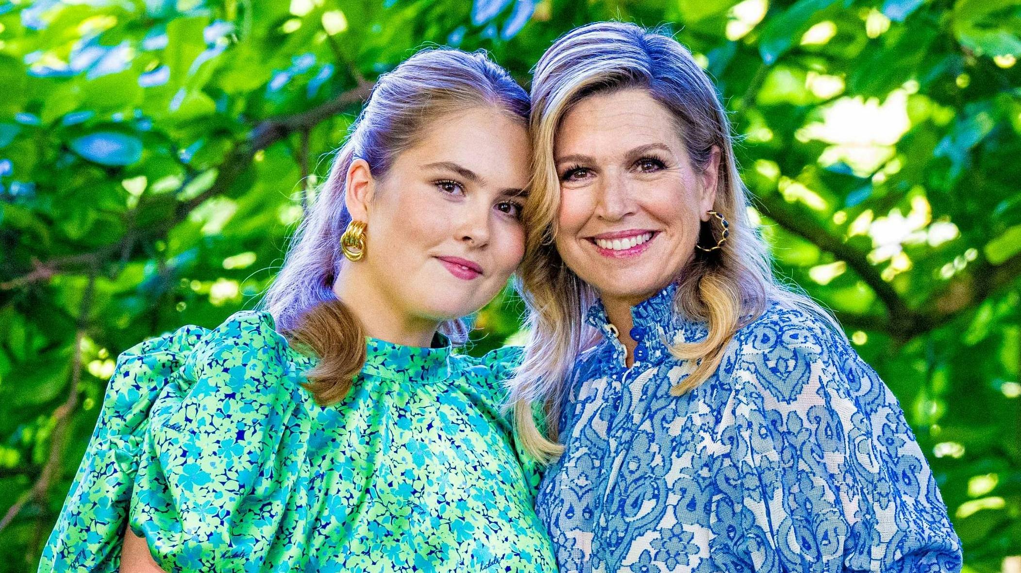 Prinsesse Amalia og dronning Maxima. 