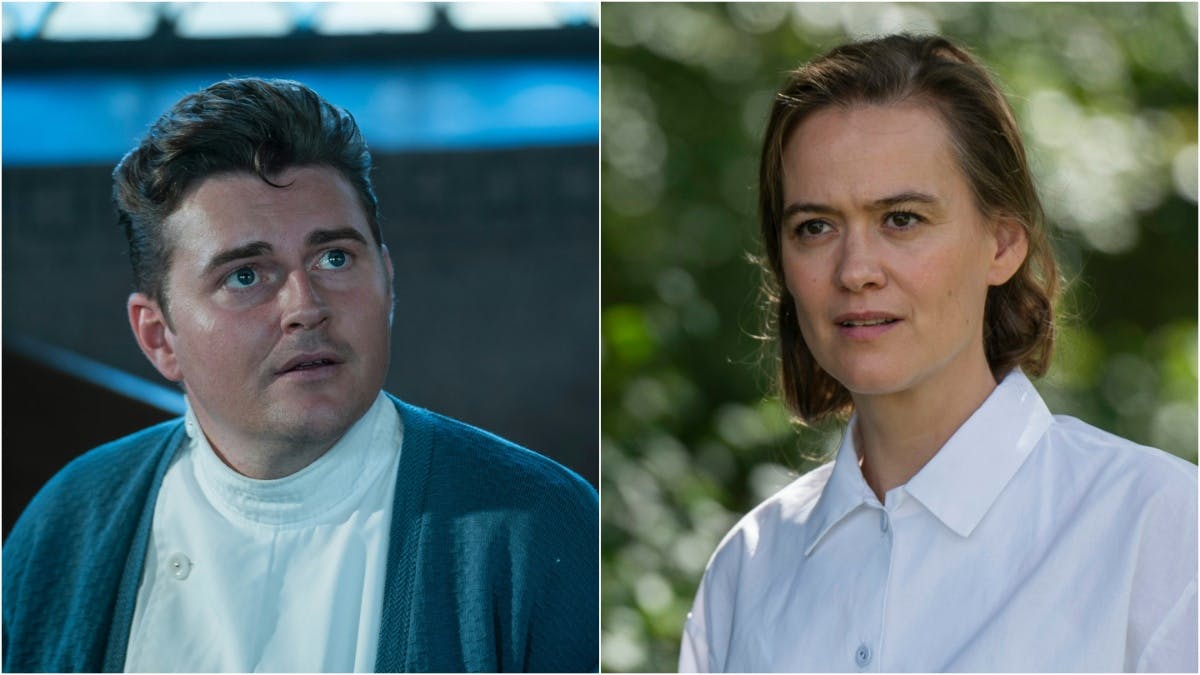 Bjørn og patienten Karen i "Sygeplejeskolen". 