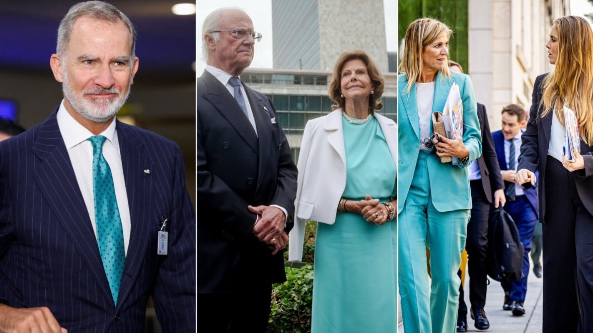 Kong Felipe, kong Carl Gustaf, dronning Silvia, dronning Maxima og prinsesse Amalia. 