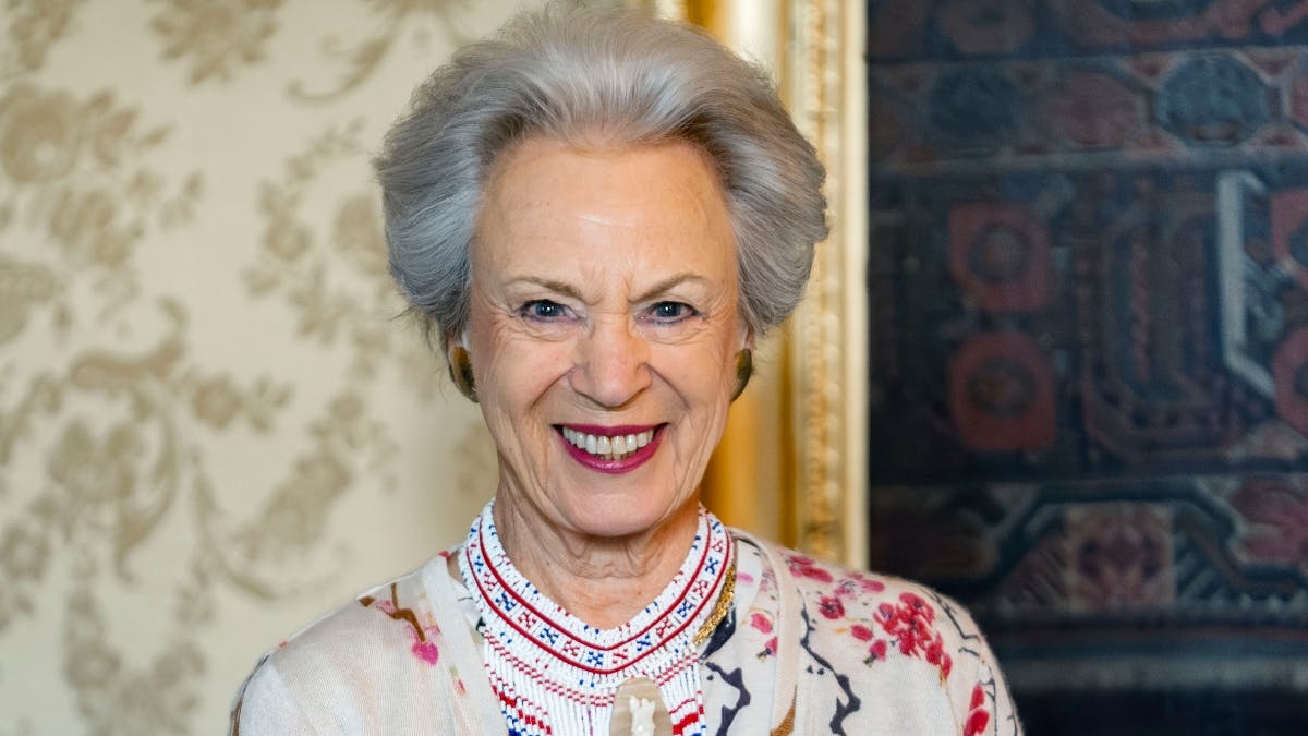 Prinsesse Benedikte nød at have besøg af de grønlandske børn.