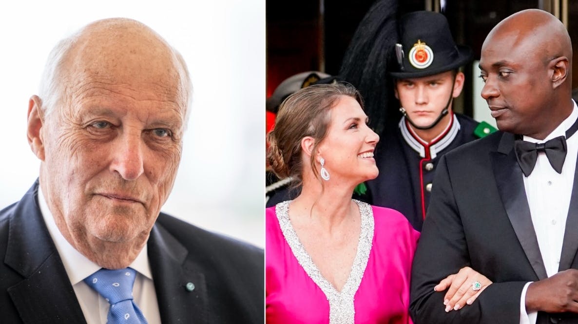 Kong Harald, prinsesse Märtha Louise og Durek Verrett.