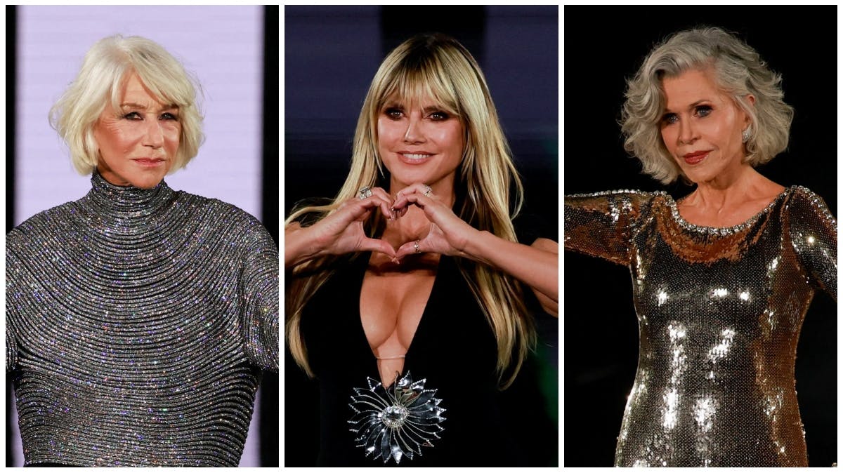 Hellen Mirren, Heidi Klum og Jane Fonda.