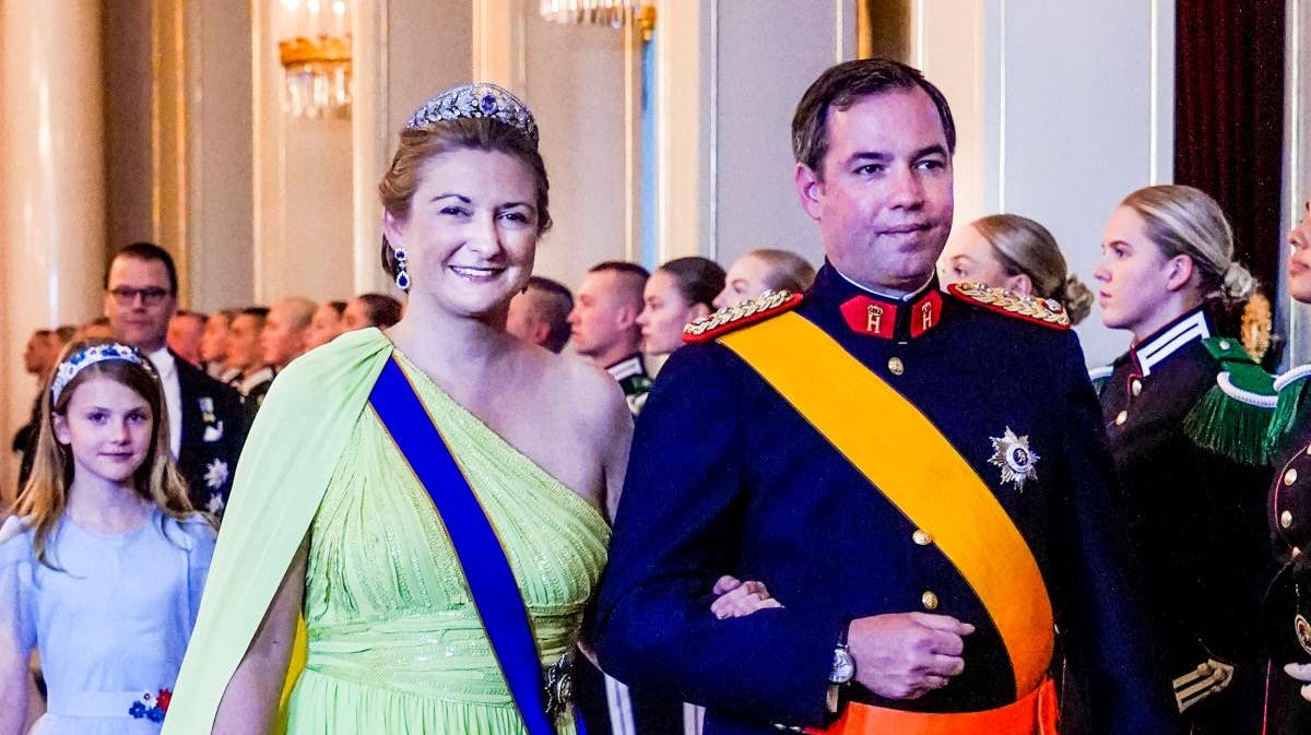 Arvestorhertuginde Stéphanie og arvestorhertug Guillaume til prinsesse Ingrid Alexandras 18-års fødselsdag i Norge i 2022.