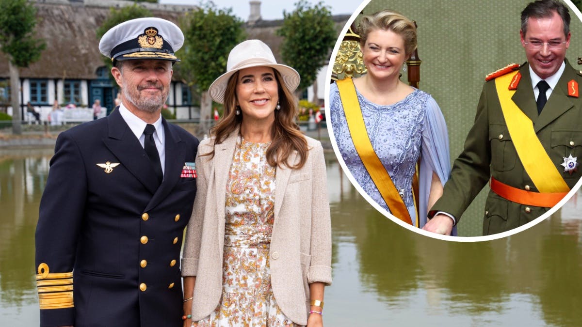 Kong Frederik og dronning Mary samt storhertugparret Guillaume og Stéphanie.&nbsp;