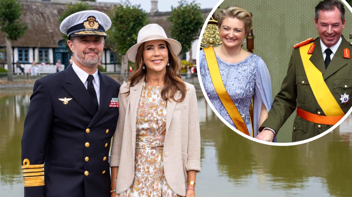 Kong Frederik og dronning Mary samt storhertugparret Guillaume og Stéphanie. 