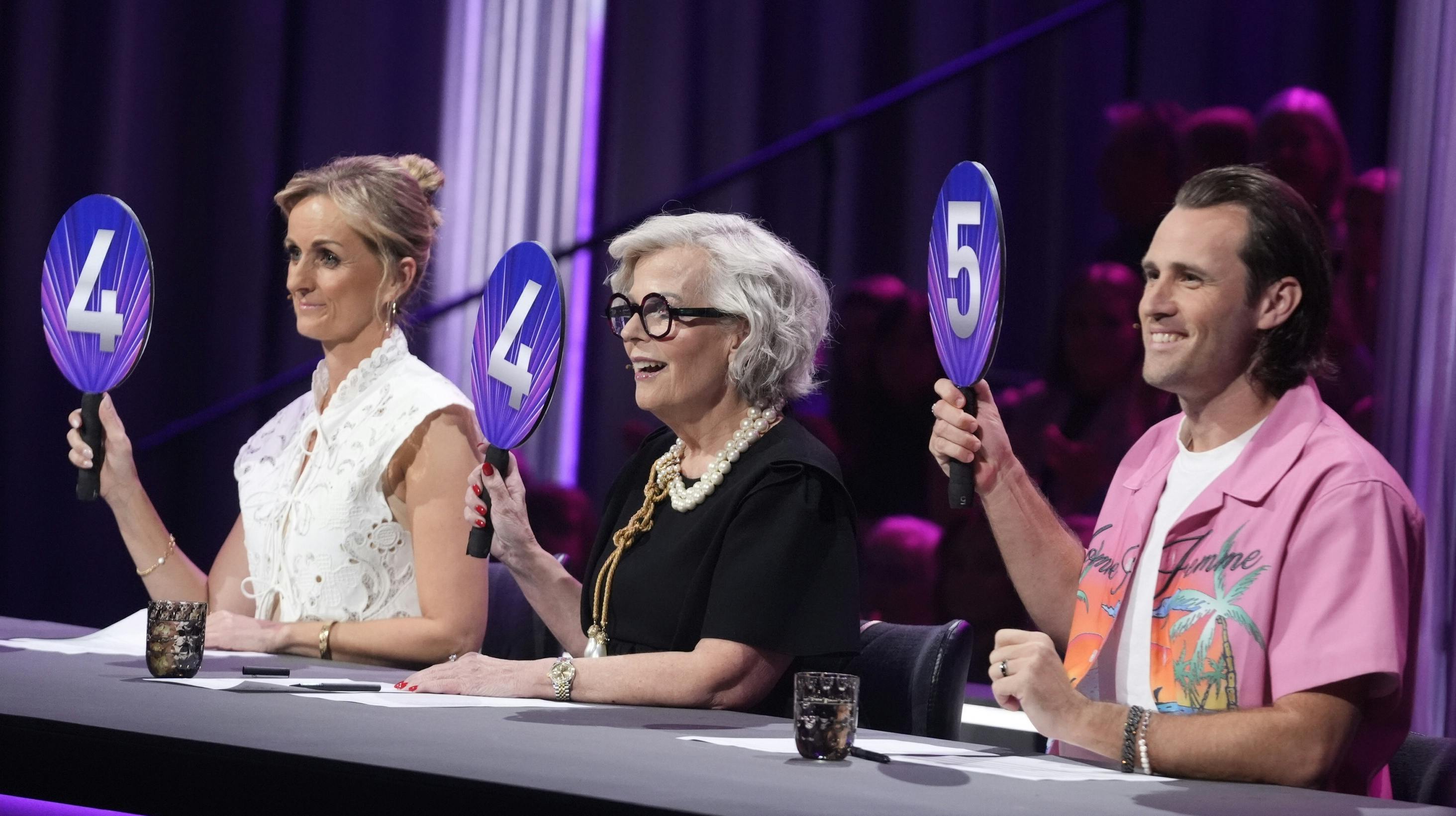 Dommerbordet under 2. program i sæson 22 af "Vild med dans."