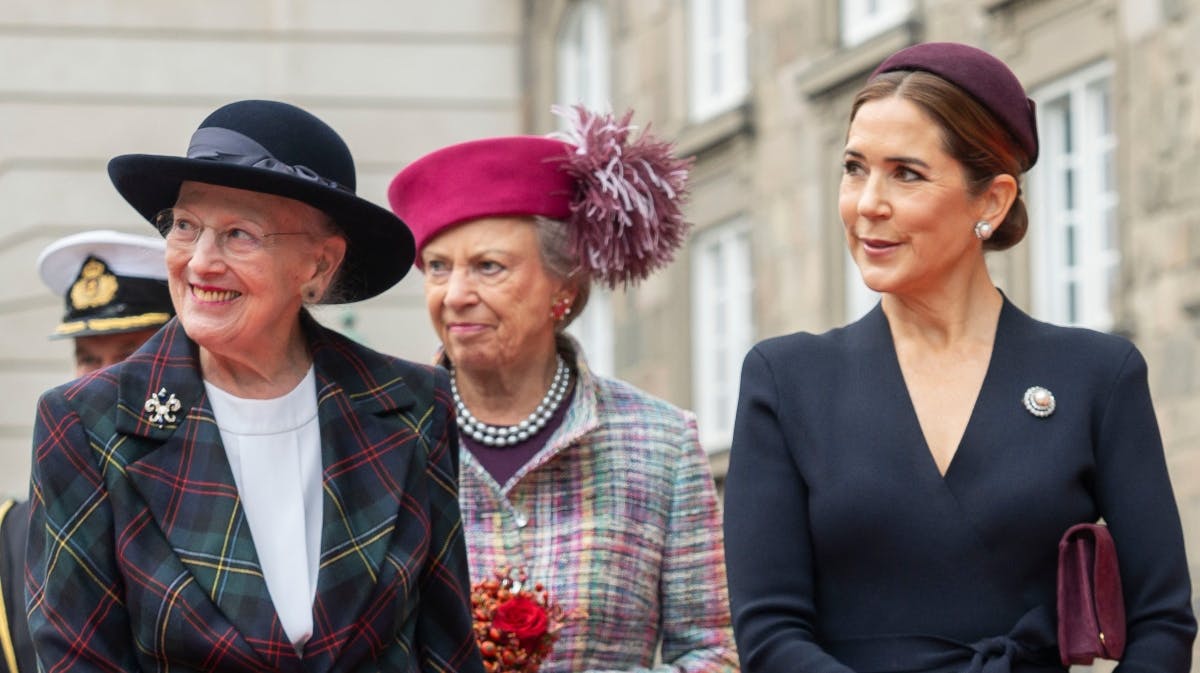 Dronning Margrethe, prinsesse Benedikte og dronning Mary.